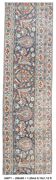 2x7 Navy Blue & Red Persian Runner Rug, 60x208Cm