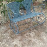 Large wrought iron rocking chair