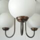 Large Mid Century Chandelier / Vintage Copper Gooseneck Pendant Light / Space Age / Yugoslavia 80's