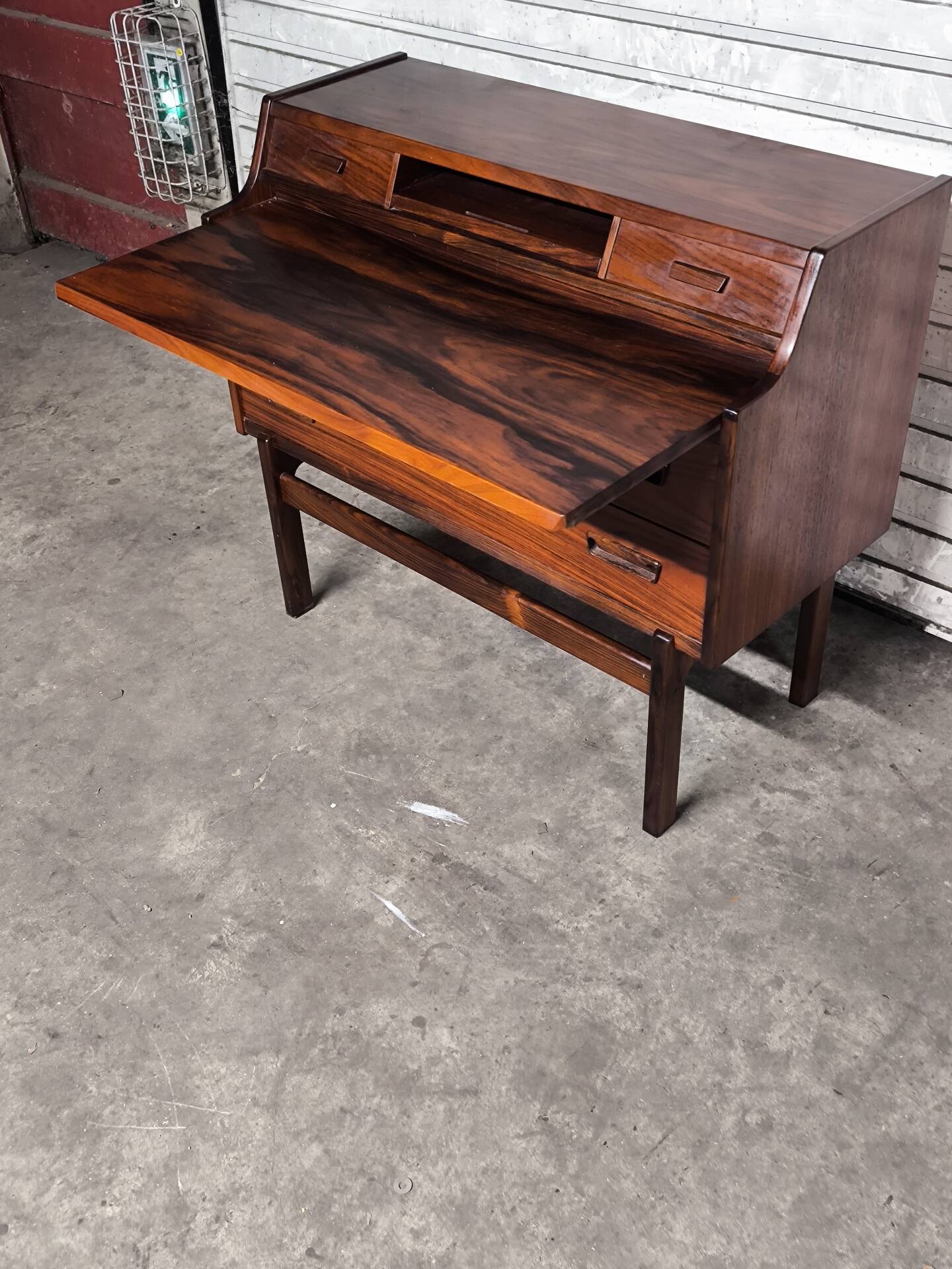 Vintage Scandinavian secretary Arne Wahl Iversen 1960 rosewood