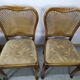 Set of 4 wooden chairs cannage and seat spring
