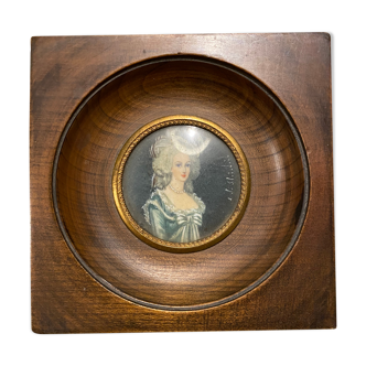 Signed miniature portrait