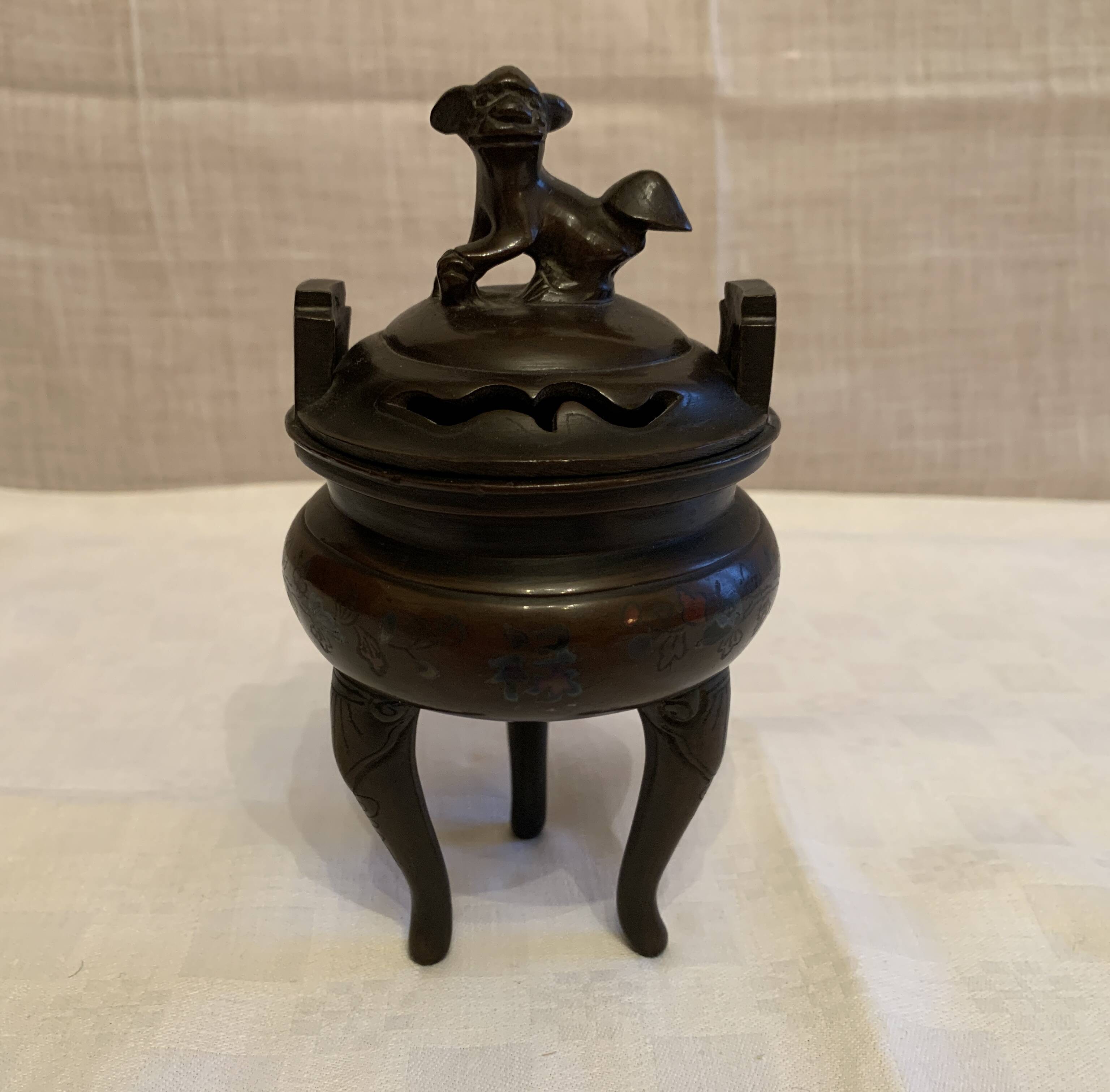 Bronze censer ashtray 1900