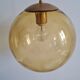 Suspension globe glass smokes amber bubble Peill & Putzler space age