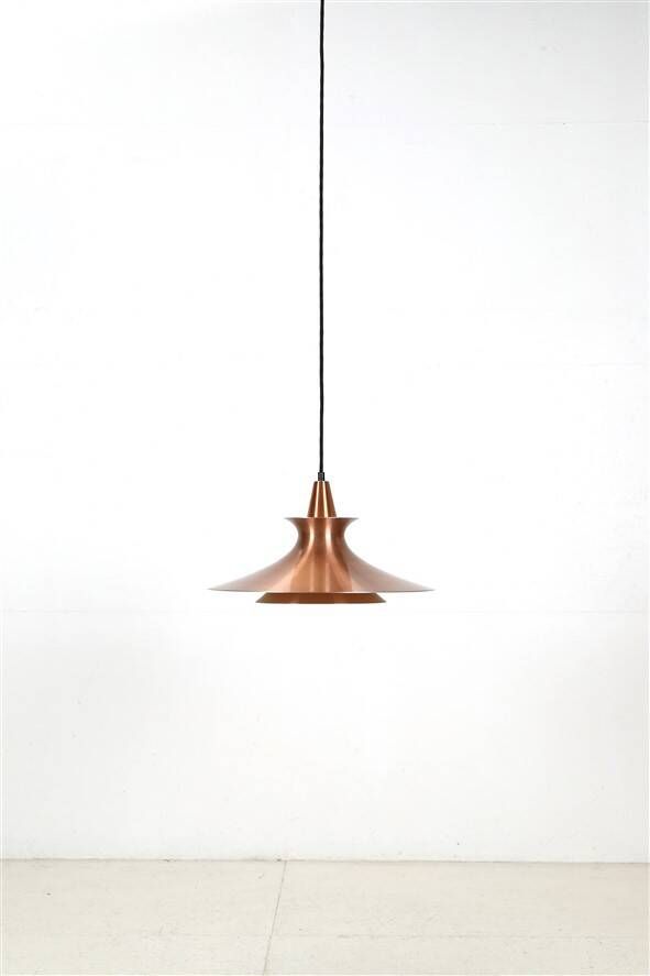 Mid-century pendant lamp / copper / aluminium / Danish modern design / 1960s / 1970s