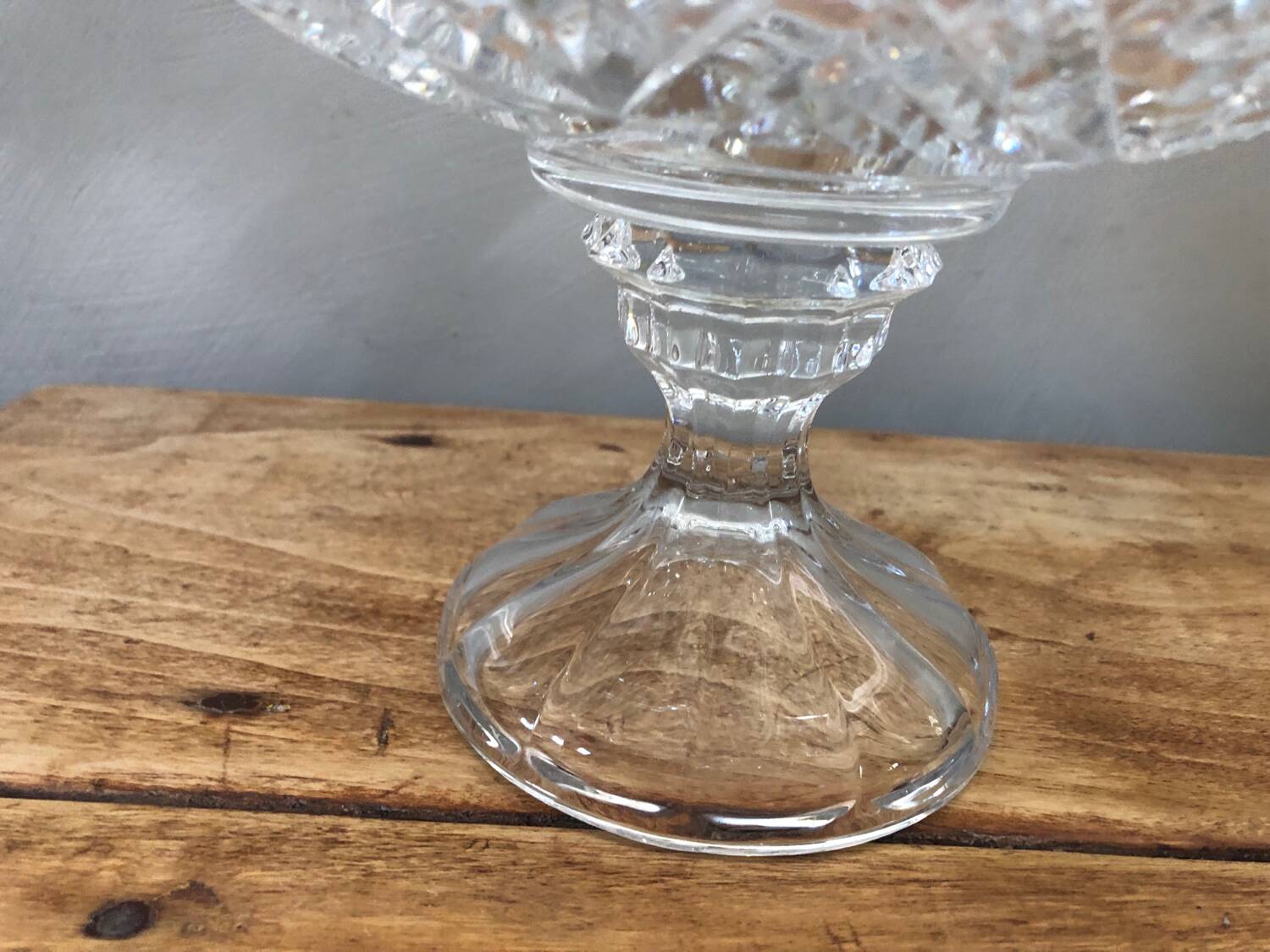 Crystal cup, handmade, chiseled.