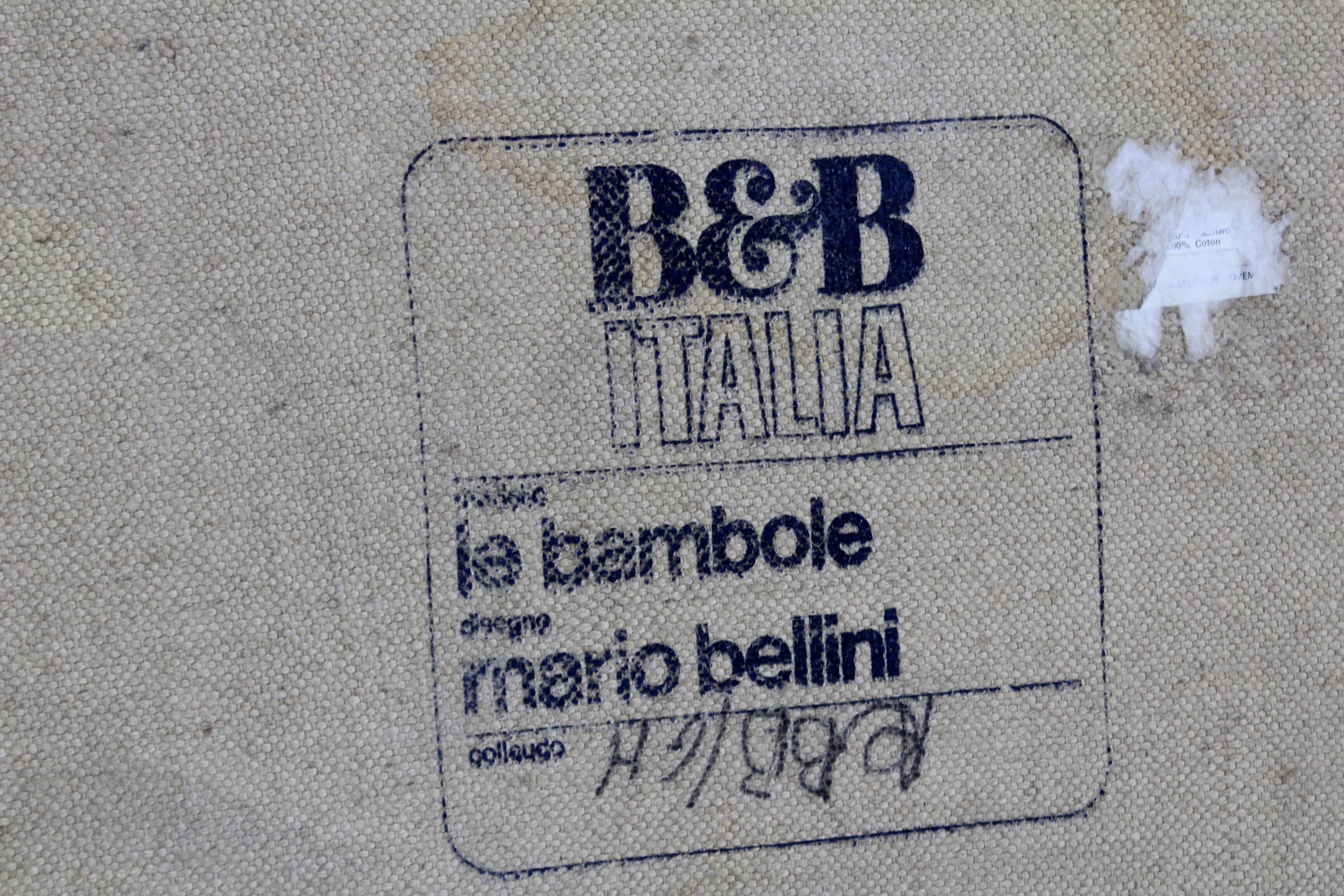Fauteuil Le Bambole de Mario Bellini pour B&B Italia, années 1970