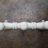 White wooden wall coat rack