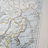 Russian and Chinese Empires, period map, 1887, Authentic.