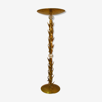 Floor lamp in brass and glass Murano, 20th century