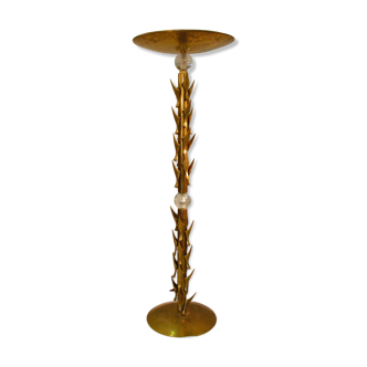 Floor lamp in brass and glass Murano, 20th century