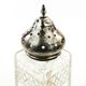 Art Deco sugar bowl, crystal, silver, United Kingdom, early 20th century