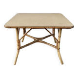 Rattan and bamboo coffee table from the 60s