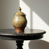 Boîte en grès pyrité émaillé chic et rustique vintage années 50-60