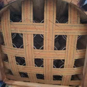 1930s Czech Art Deco Floral Upholstered Wingback Armchair