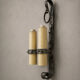Brutalist Ferro Art wall sconces in wrought iron – Spain, 1970s