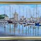 Painting signed LAURENS, the port of La Rochelle