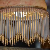 Opaline wall light with ceramic and glass pendants