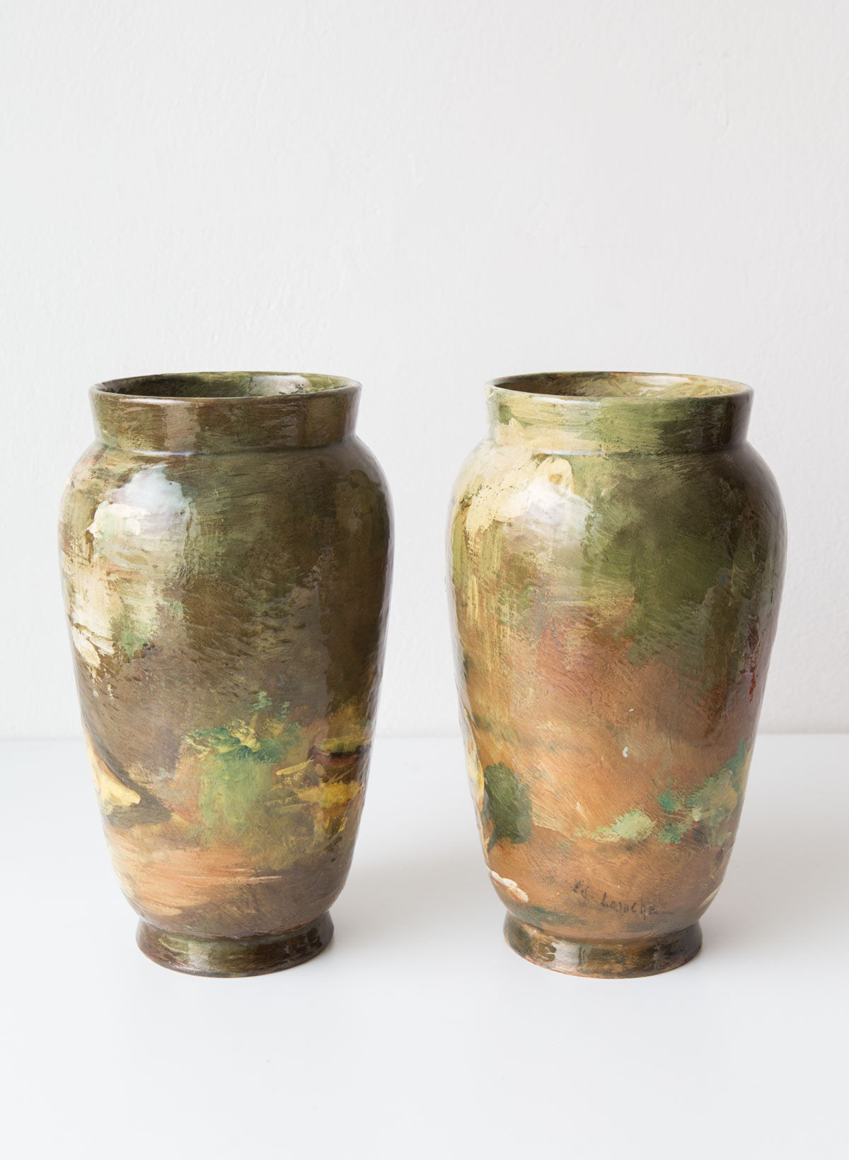 Paire vases Théodore Lefront fin 19ème