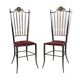 Vintage pair of Brass Tall Chairs from Chiavari, Italy 1950s