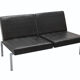 1960s 2-seater sofa in synthetic leather