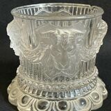 Candy pot in molded crystal St Louis Bacchus