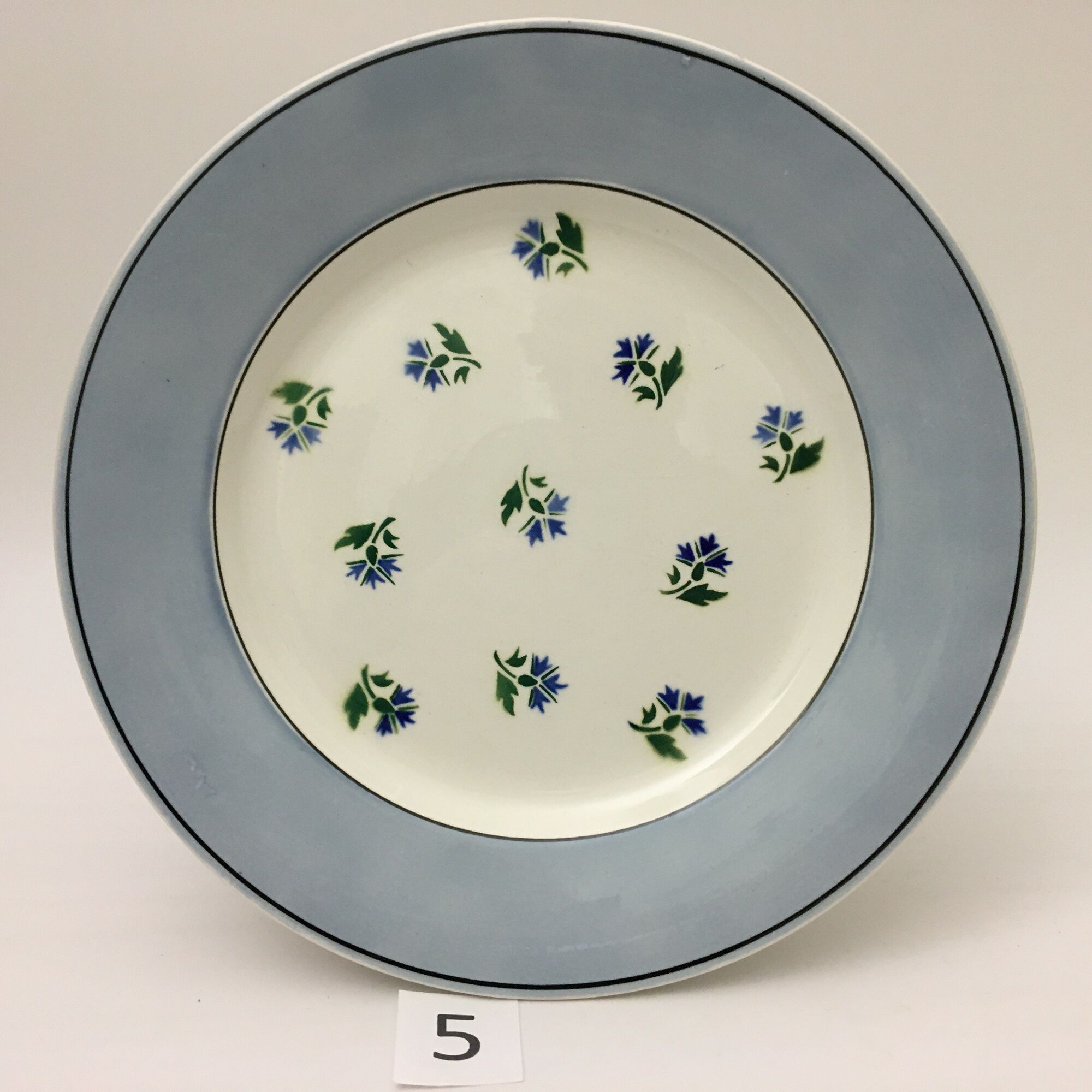 Set of 6 plates flat "digoin sarreguemines" model albe