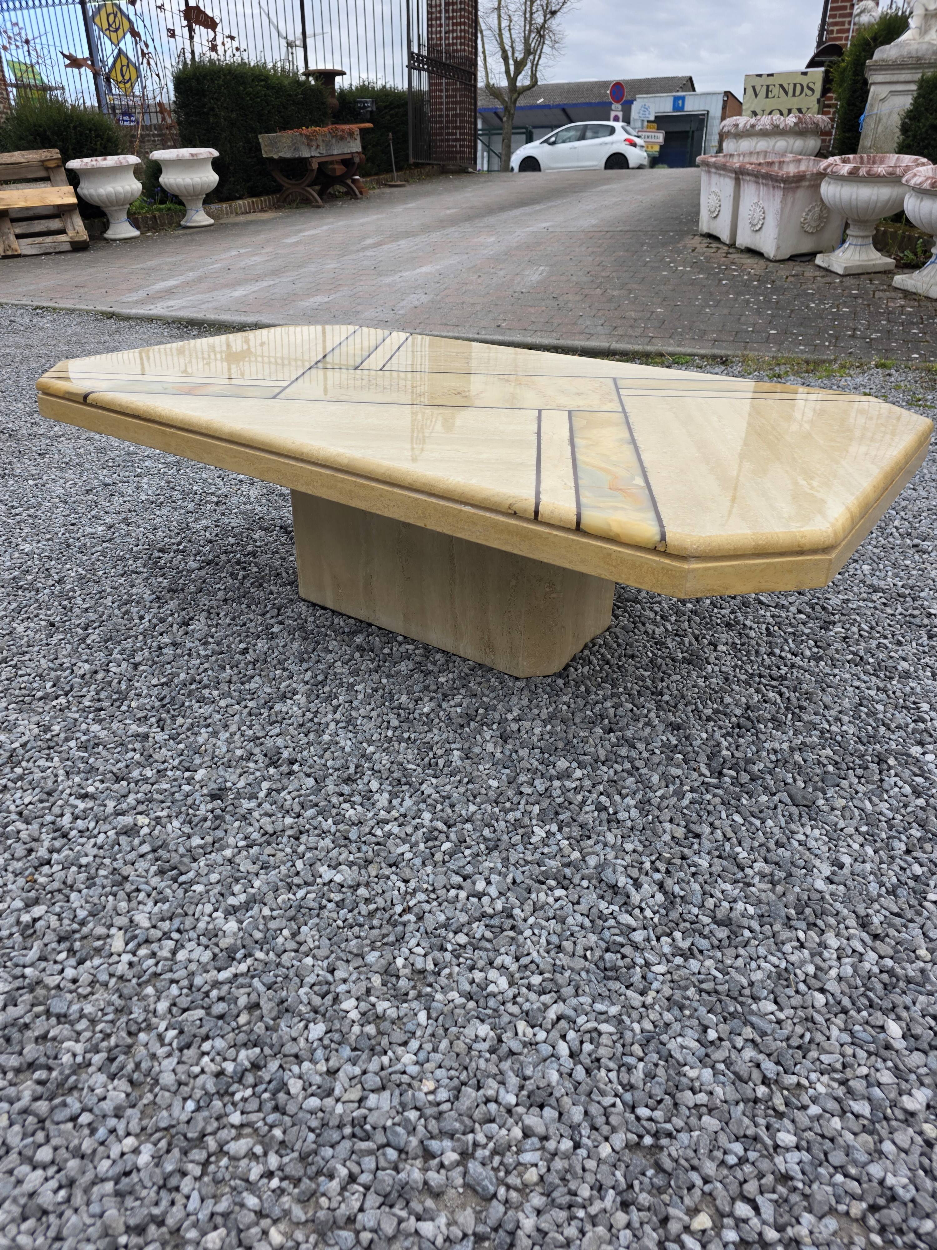 Travertine coffee table from the 70s/80s.