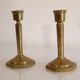Pair of Scandinavian brass candle holders