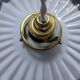 Old hanging lamp in white pleated opaline Art Deco 1930 Ø 25 cm