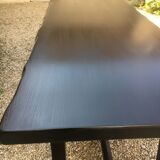 Vintage Brutalist table in solid elm from the 1960s-1970s