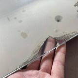 Miroir biseauté en pied ancien