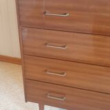 Commode en bois vernis, années 80