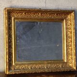 Antique,19th-century, gilt-framed wood wall mirror, Napoleon Ill