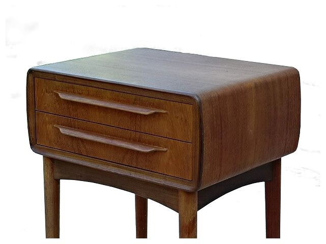 Danish bedside table by Johannes Andersen vintage 1950 Scandinavian teak