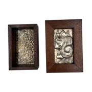 Mid-century rare Smoking Set, ashtray and cigars box, Italy 1950s