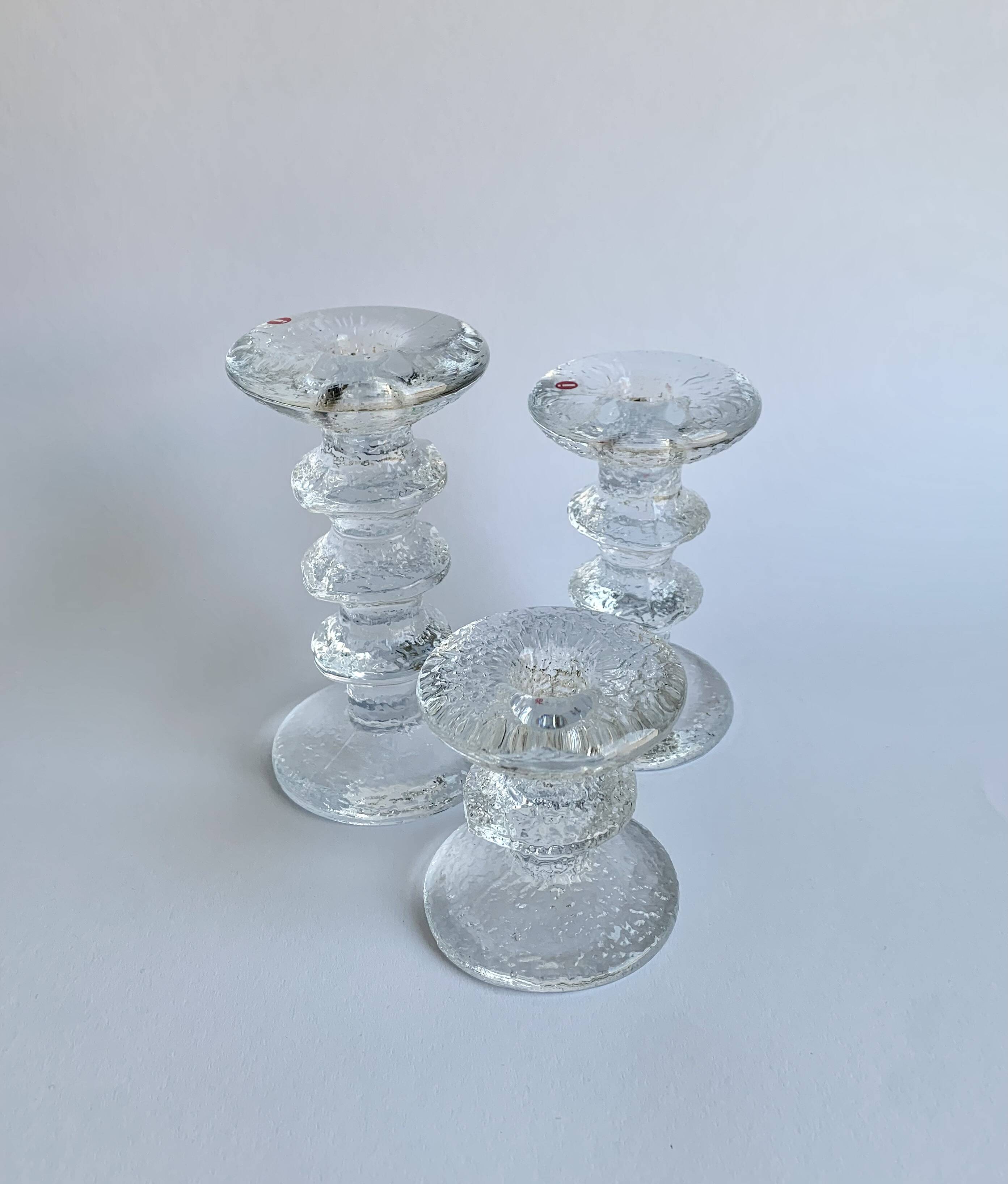 Set of 3 Festivo Glass Candle Holders – Iittala Finland