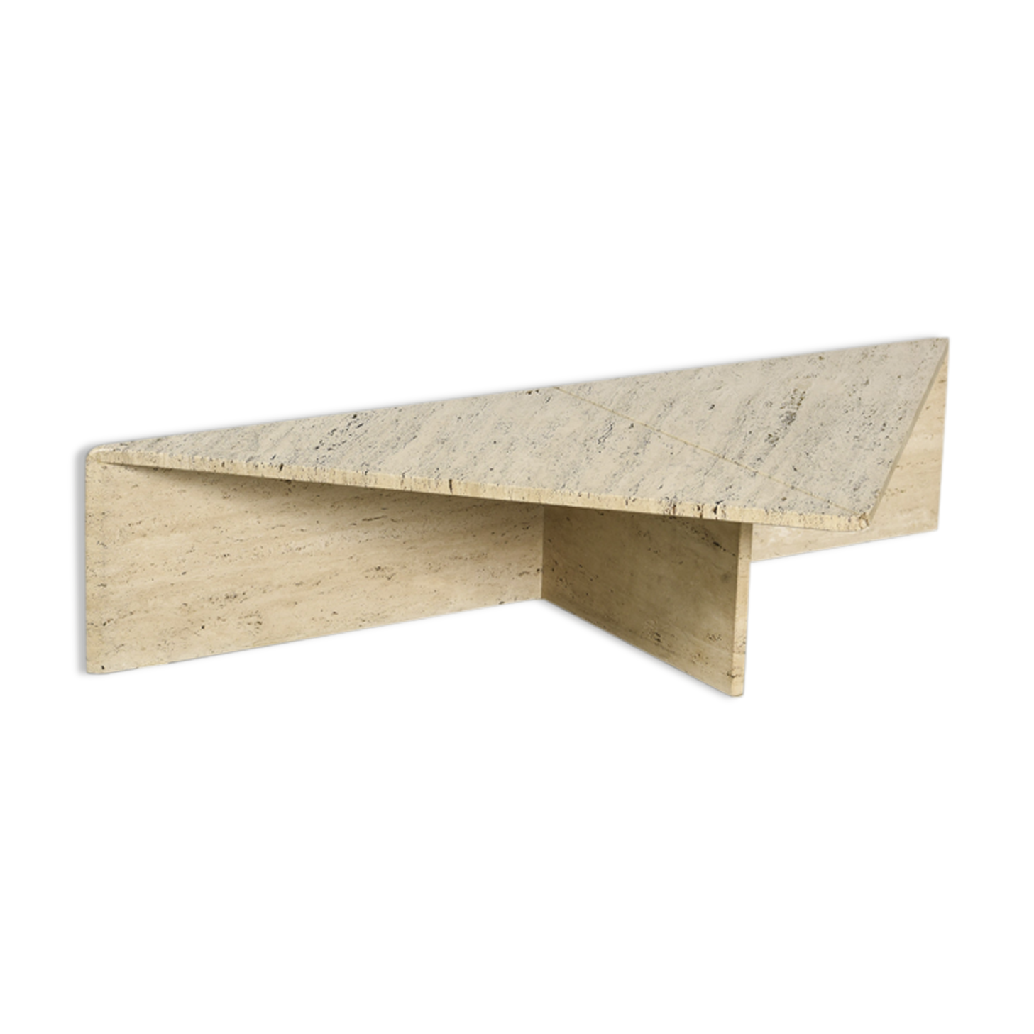 Large travertine coffee table