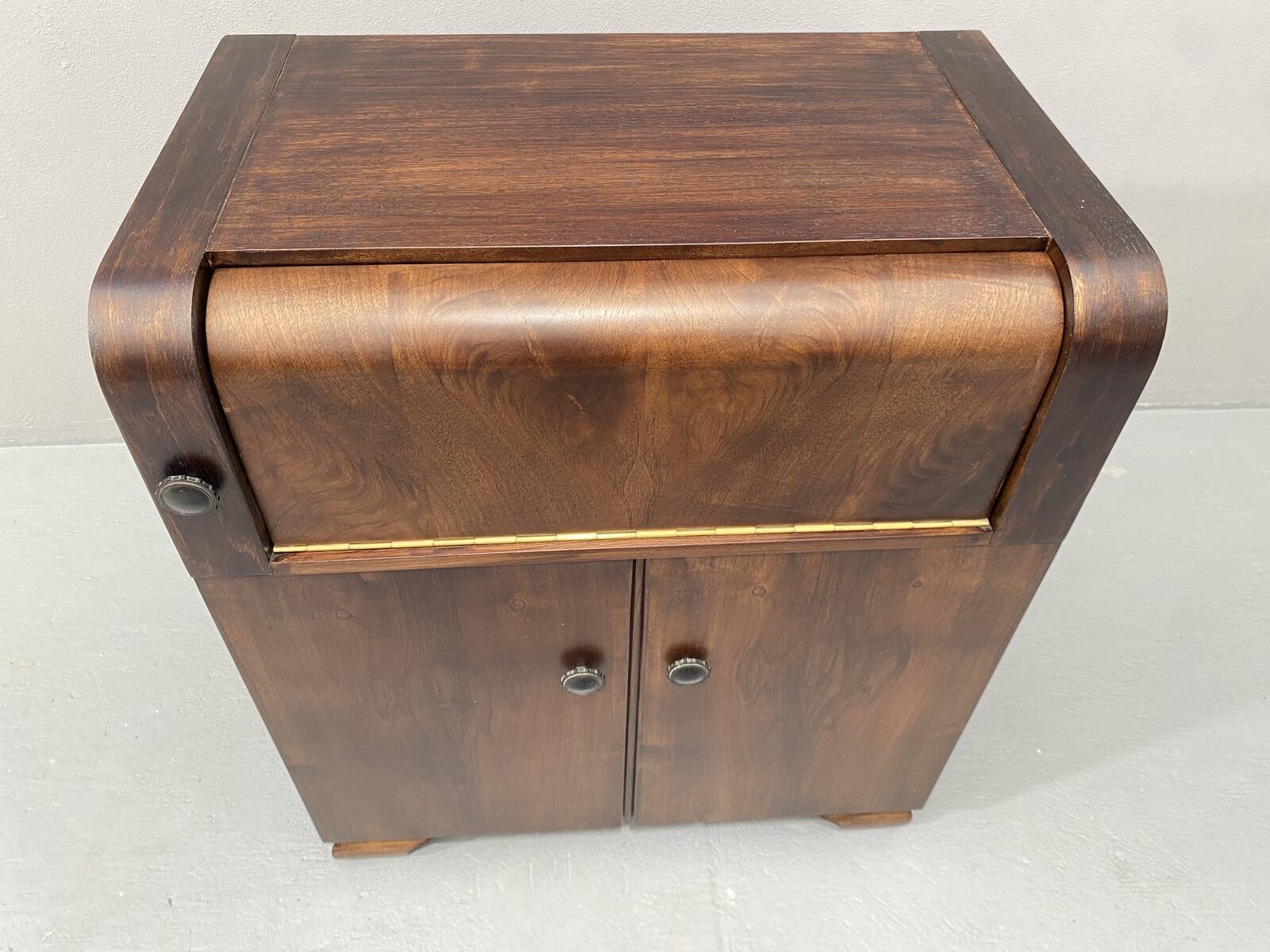 Fully renovated mid century cabinet with build-in turntable, Germany, 1950´s