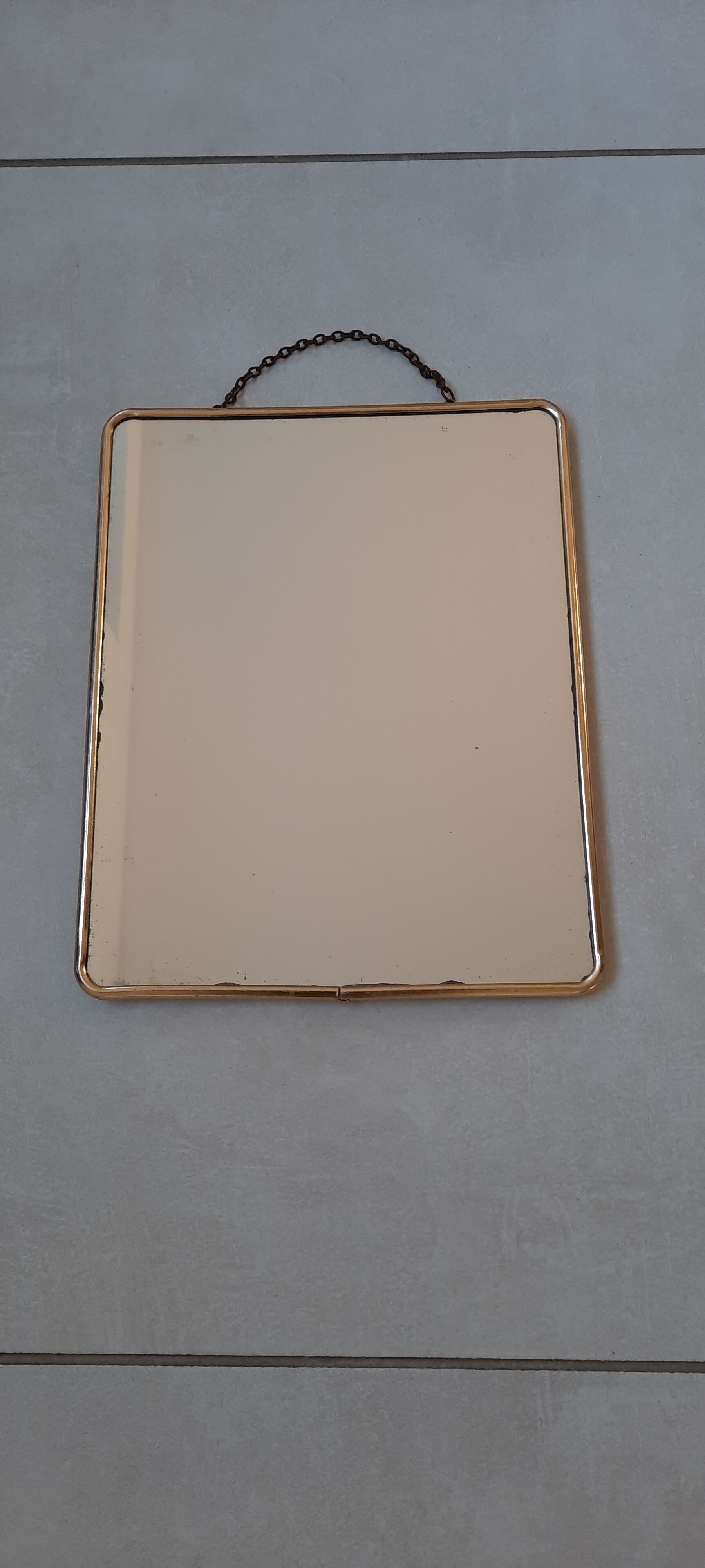 Golden barber mirror