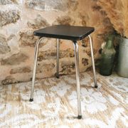 Vintage stool in black Formica