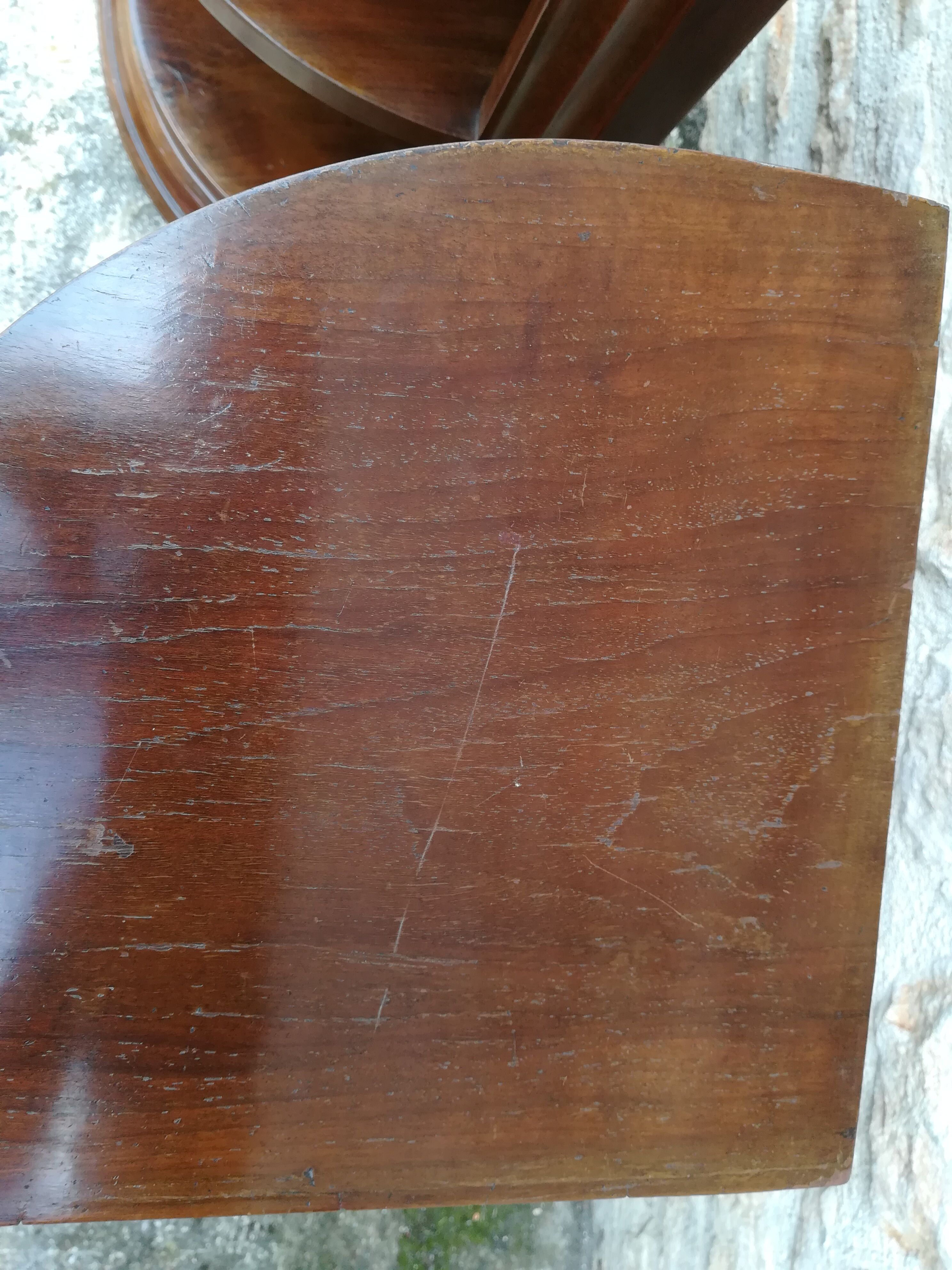 Two bedside tables in walnut