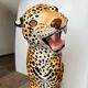 Leopard, Italian sculpture in glazed ceramic.