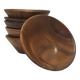 6 bols en bois exotique