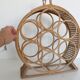Wicker and rattan bottle holder