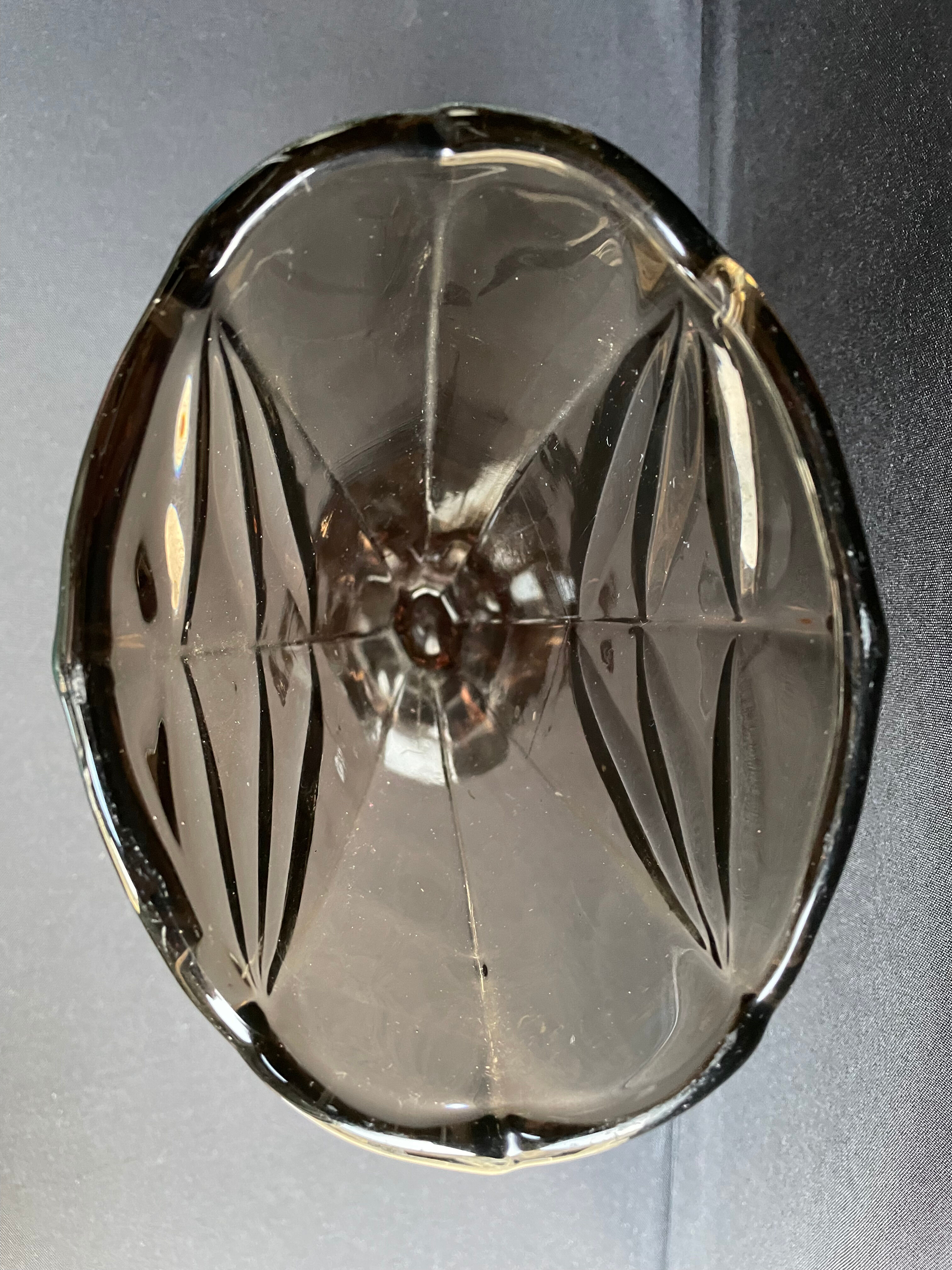Art Deco smoked glass vase