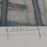 Roger hebbelinck landscape original lithograph signed and numbered 11/350