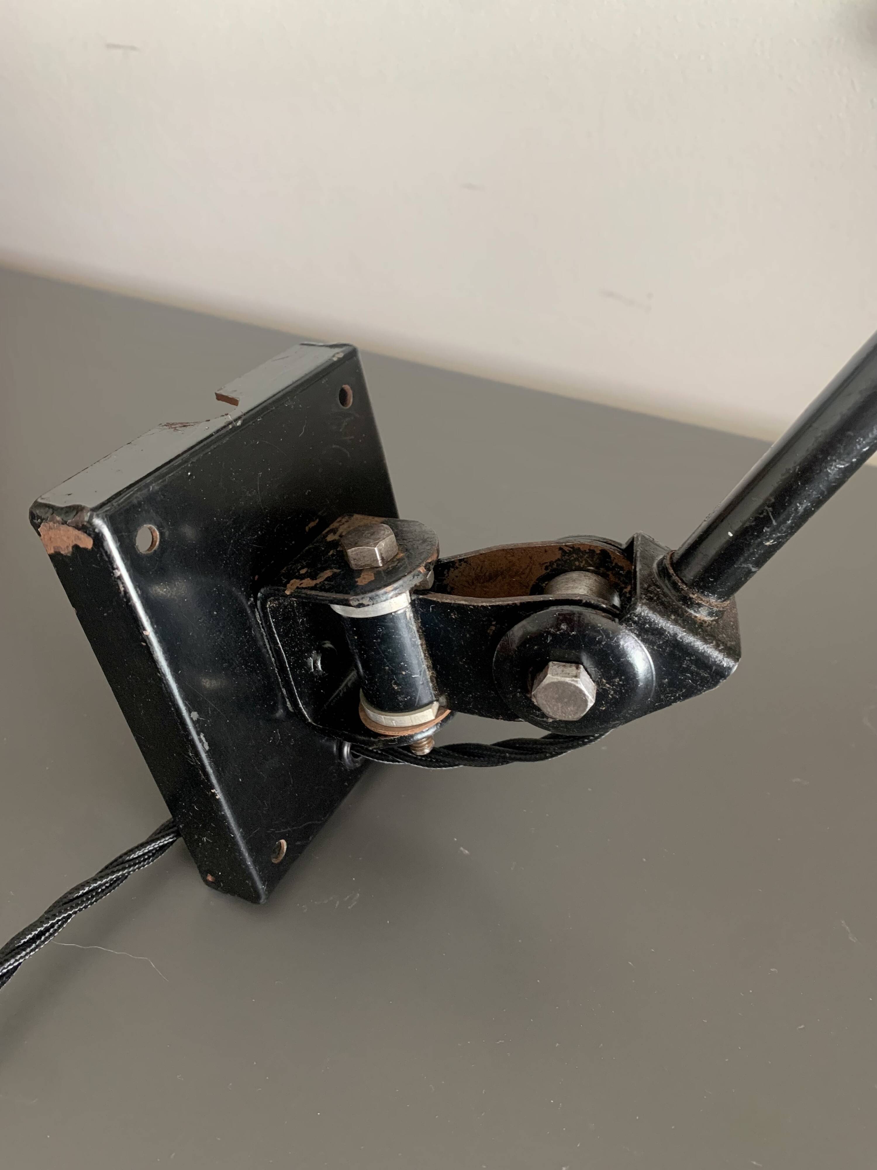 Vintage industrial adjustable table lamp, 1950s