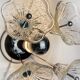 Wall lamp sputnik flowers, murano glass, italy, 1970