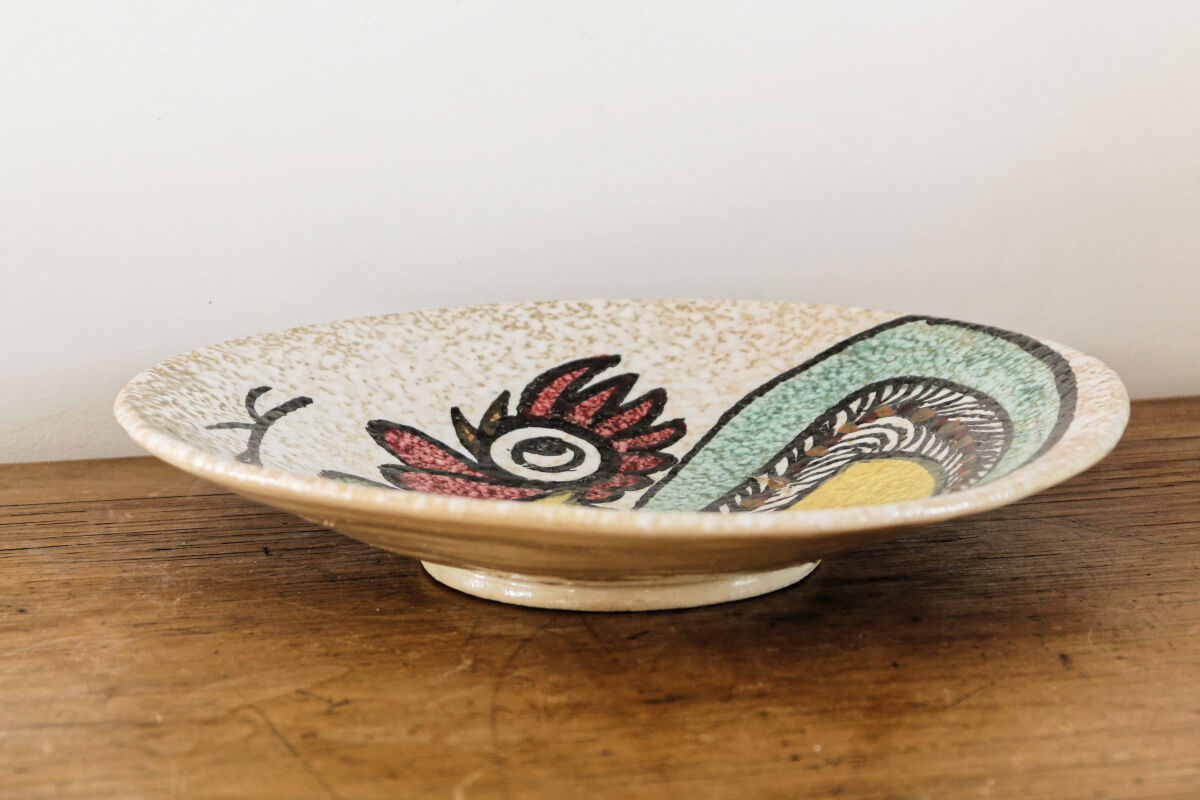 Dish rooster signed Valencia
